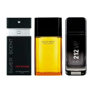 Bundle of 3 Men's Fragrances (100ml) – 212 VIP, 212 VIP MEN & 212 Black (Eau de Parfum)