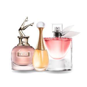 Bundle of 3 Women's Fragrances (100ml) – Scandal by Jean Paul Gaultier, J'adore by Dior & La Vie Est Belle by Lancôme (Eau de Parfum)