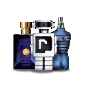 Bundle of 3 Men's Fragrances (100ml) – Dylan Blue by Versace, Phantom by Paco Rabanne & Ultra Male by Jean Paul Gaultier (Eau de Parfum)